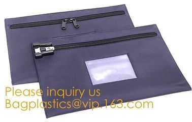 Black Briefcase Style Locking Document Bag Bank Locking Security Deposit Bags Zipper Pouch Security Utility Bank Deposit