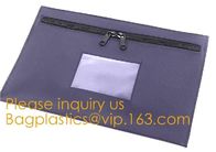 Black Briefcase Style Locking Document Bag Bank Locking Security Deposit Bags Zipper Pouch Security Utility Bank Deposit