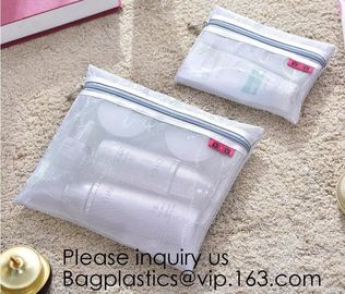 Mesh Bags Makeup Bags Cosmetic Travel Organizer Bags Mesh Zipper Pouch Pencil Case,Assorted Piped Pouches, bagease pac