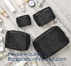 Mesh Travel Makeup Bag Organizer Translucent Clear Travel Toiletry Bag Quick Pass Airport Security, Airport Security pac