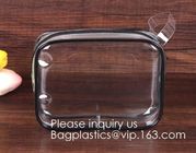 5 Pack Clear PVC Zippered Toiletry Carry Pouch Portable Cosmetic Makeup Bag for Vacation, Bathroom and Organizing pack