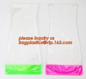 Square Plastic Vase,Plastic Flower Vases, transparent PVC bag, vase pouch, stand up vase, plastic vase, floral bags pack