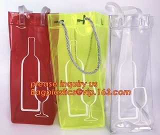 plain wine handle,  pvc tote bag, clear pvc transparent cosmetic bag with snap button, Personalized organza bag gift