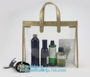 Custom Brand 100% ECO-Friendly Plastic/PP/PVC Handle bag for toy package, handle bag with snap button, packaging tote ba