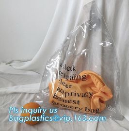 Beach Tote Bag Pvc Handle Bags, Handle Zipper lock Transparent Clear pvc Packaging bag, PP PVC handle bag for packages