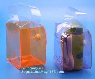 PVC Wine cooler bag chiller Gift bags Thick ice bag, Durable plastic pvc water resistant chiller cooler wine bottle ice