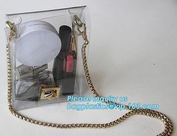 women's wallets small shoulder messenger bag with metal chain strip, Zipper Wallet Multicolor Purse, waterproof mobile c