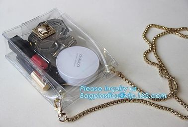 women's wallets small shoulder messenger bag with metal chain strip, Zipper Wallet Multicolor Purse, waterproof mobile c