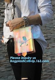 women's wallets small shoulder messenger bag with metal chain strip, Zipper Wallet Multicolor Purse, waterproof mobile c