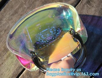 women tote bag transparent pvc handbag, PVC Vinyl Beach Tote Bags Handbag With Handle, handbag tote bag with inner draws