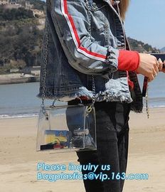 Chain Bag Cute Girl's Clear PVC Transparent Sling Hobo Handbag, PVC Women Handbag, PVC Beach Bag handbag/Fashion women h