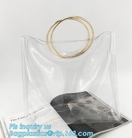 pvc candy bag cross body candy shoulder bag with chain, Clear PVC Beautician Fashion shoulder bag for women and girls, T