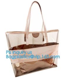 Pvc Customized Women Clear Bag Waterproof Shoulder Bag With Cosmetic, pvc clear beach bags/ pvc shoulder bag factory