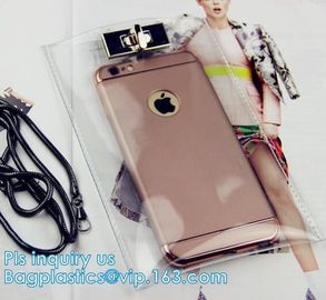 phone purse with cash holder phone case wallet with wrist coin purse, wallet with cell phone pocket, Clear PVC/Vinyl sho