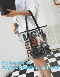 Handbag Organizer Shoulder Bag, beauty PVC beach tote bag, Beach Shoulder Bag with Small Cosmetic bag, make up eco iride