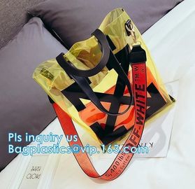 Bow Handle Hanger Zipper Lock Cosmetic Pvc Bag With Zip lockk, handle bag gift clear vinyl plastic packaging zipper bags w