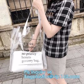 Toiletry Cosmetic Pvc Handle Bag, pvc bag withTube handle custom popular pvc bag wholesale, Waterproof Transparent Cosme