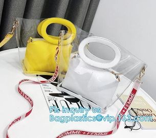 tote bag pu waterproof beach package handbag, Colorful PVC PU Handbag For Woman, Beach Bag Women Handbag With Cotton Rop