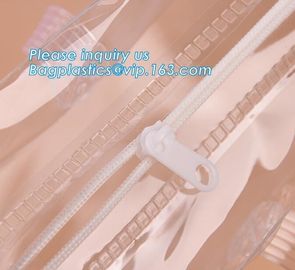 OEM Zippered Blanket Organizer Storage Bag Large PVC Quilt Bag, Vinyl Bags With Handles Clear Makeup Set PVC Zipper Bag