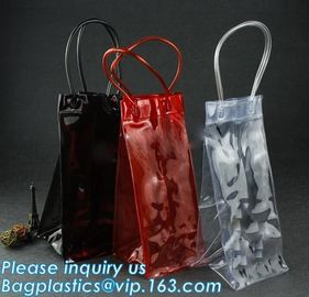 oem produced cooler pvc wine bag, ice bag for wine bottle/ PVC ice bag, bottle cooler dry ice bag for bar, restaurant