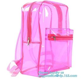 High School Pvc Backpack Bag In Bag In America With Cosmetic Bag, Clear pvc backpack, clear plastic bags, clear backpack