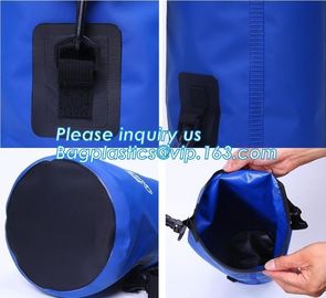 promotion 10L,20L,30L PVC tarpaulin ocean pack floating dry bags with shoulder strap front pocket, Swimming Floating Wat