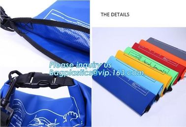 promotion 10L,20L,30L PVC tarpaulin ocean pack floating dry bags with shoulder strap front pocket, Swimming Floating Wat