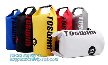 promotion 10L,20L,30L PVC tarpaulin ocean pack floating dry bags with shoulder strap front pocket, Swimming Floating Wat