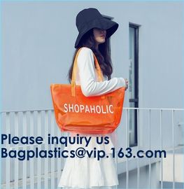 Beautiful Plastic PVC Beach Bag Clear Travel Cosmetic Bags, Fashion Clear PVC Beach Bag, Vinyl Plastic Bag, Envelope Clu