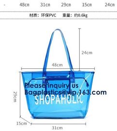 Waterproof Beach Pvc Bag Summer Beach Bag, China Suppliers Transparent PVC Women Bags Tote Beach Handbags