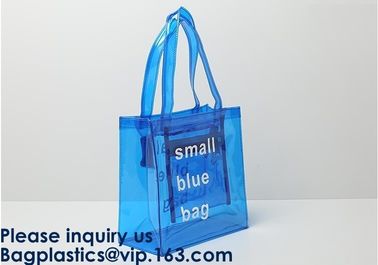 Stylish Waterproof Transparent Clear Tote PVC Beach Bag,Girls Fancy Clear Transparent Pvc Handbag Beach Shoulder Sling