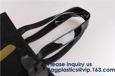 Women Waterproof Handbags Transparent PVC Plastic Pouch Beach Bags,Handle Shoulder Strap Sand Vinyl Tote Clear Pvc Beach