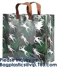 Biodegradable Promotional BAGEASE Three-Layer Hand Bag PVC Tote Waterproof Craft Paper Bag Leather Handle Tote Bag