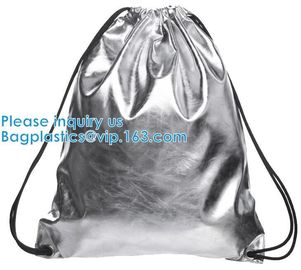 Drawstring Leather Pu Backpack PU Hologram Drawstring Bag,cosmetics, promotion, shopping, supermarkets, gifts, apparel