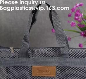 Eco Friendly Tote Mesh Shopping Bag Nylon Mesh Net,Reusable Mesh Produce Bags Larger Capacity Grocery Shopping Storage F