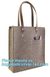 Felt Laptop Bag With Zipper Pocket Eco Polyester Felt Low Price Tote Bag Handmade Fashion Felt Women Bag