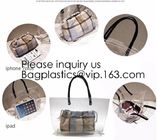 Women Clear Shopping Bag Transparent PVC Beach Bag Large Capacity Foldable Travel Storage Organizer Bag, bagease, pack