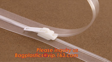 pp double track plastic zipper, pe plastiz seal zipper, PE Hermetic seal zipper