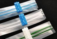 Vacuum separable plastic open end double track zipper with teeth, PE Vacuum Compressed Bag zipper, multi colored transpa