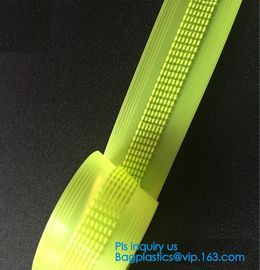 vacuum bags without teeth double color flange zipper, PVC Plastic Slider Zipper For Plastic Zipper Pouch, double color f