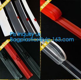 Easy tear transparent plastic PE food bag zipper, Plastic Colored Double Line zipper, PE zipper for zipper bag with zipp