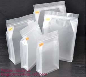 Biodegradable stand up foil zipper bag side gusset bags square block flat bottom Zip lockk packaging pouch bagease bagplas