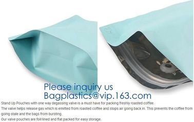 Biodegradable moistureproof Kraft aluminized foil flat bottom standup square bottom Coffee bean packaging bags bagease