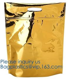 qual seal flat bottom stand up pouch with Zip lockk,plastic bag slide zipper with side gusset,metalized 8 side seal food p