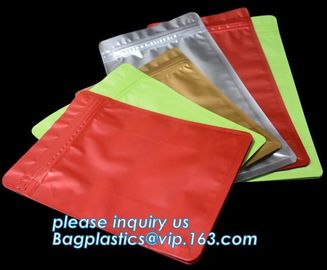 Laminating Aluminum Foil Food Packaging metallized zipper Standing Up Pouch Bag,foil lined stand up 250 g coffee bag 16*