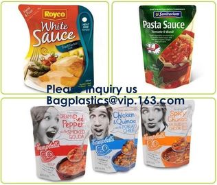 Stand Up Zipper Oven Microwave Cooking Bags /Retort Pouch/Microwave Bag For Liquid Organic Soup Packaging Bagease