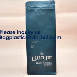 250g Heat Seal Side Gusset Yellow Coffee Pouches Bags With Valve Matte Coating Foil Flat Bottom Pouches Coffee 100g, Box