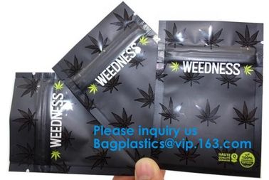 Custom Label Printed 0.5g 1g 2g Black Matte Smell Proof Aluminum Foil Zip lockk Zipper Bag Smell Proof Bag Child Proof Myl