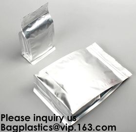 Aluminum Foil Stand Up Packaging Bags Mylar Airtight Zipper Pouches Smell Proof Coffee Zip lockk Tear Notch Pack Food Grad