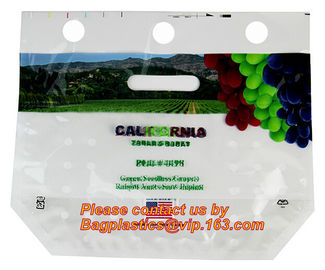 printed zip lock plastic cherry bags fruit bag, Fruit cherry/grape bag, fruits / cherries special vent holes packaging p